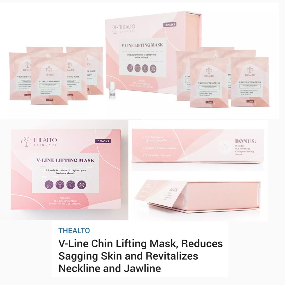 THEALTO V-Line Lifting Mask Set With  Advanced Collagen Firming Serum